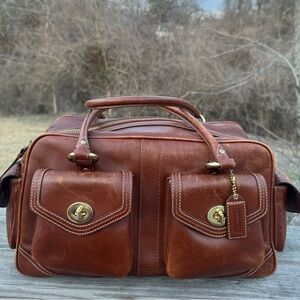 Coach Brown Gallery Legacy Turnlock Pocket Leather Bag 1808